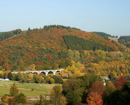 View of Willingen with the viaduct